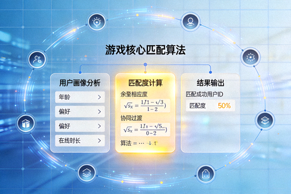 游戏核心匹配算法数据可视化概念图